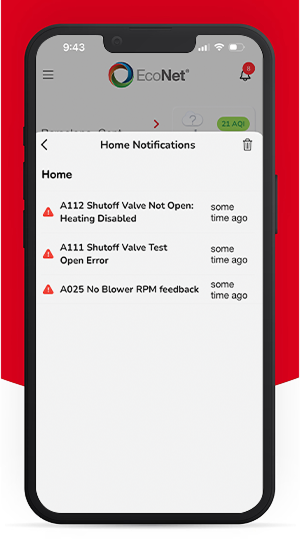 Home notifications phone screen